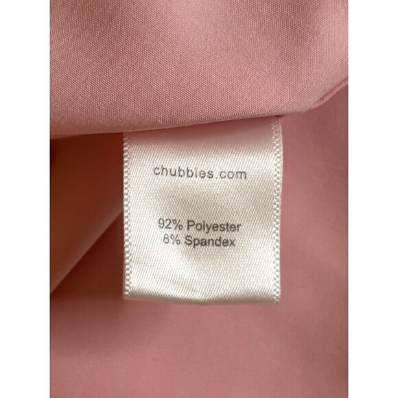 CHUBBIES Short Sleeve Button Down Shirt Men Small Salmon Performance Beach - Picture 8 of 11